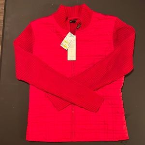 Forcynthia red sweater jacket